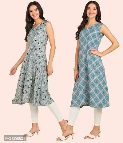 Fancy American Crepe Kurtis for Women Pack Of 2-thumb3