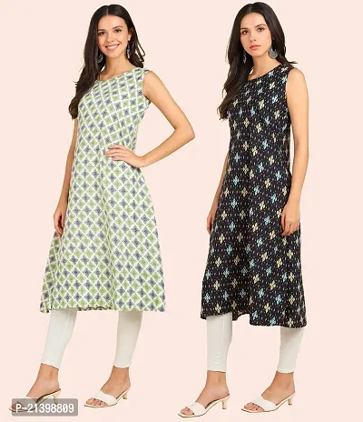 Fancy American Crepe Kurtis for Women Pack Of 2-thumb3