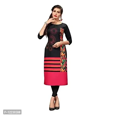 Stylish Crepe Printed Kurti For Women Pack Of 3-thumb3