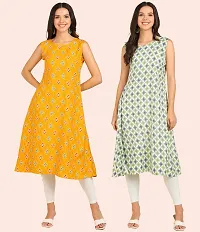 Fancy American Crepe Kurtis for Women Pack Of 2-thumb3