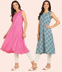 Fancy American Crepe Kurtis for Women Pack Of 2-thumb2