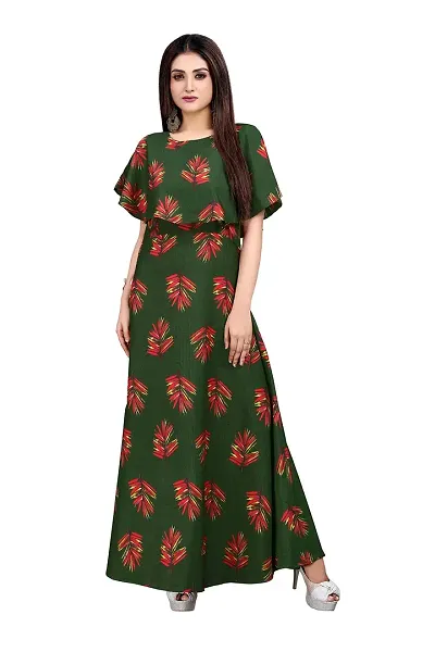 New Ethnic 4 you Women's Crepe Anarkali Gown_182 Color