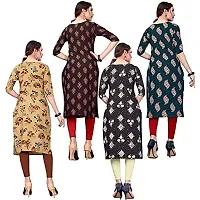 Stylish Crepe Printed Kurti For Women Pack Of 4-thumb1