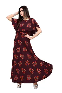 New Ethnic 4 you Women's Crepe Anarkali Gown_184 Maroon Color-thumb4