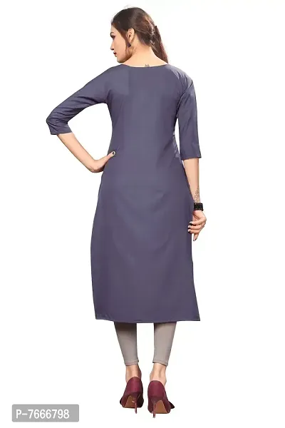 New Ethnic 4 You Women's Crepe Straight Kurta-thumb2