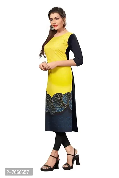 New Ethnic 4 You Women's American Crepe Straight Kurta (Combo Pack Of 2)-thumb4