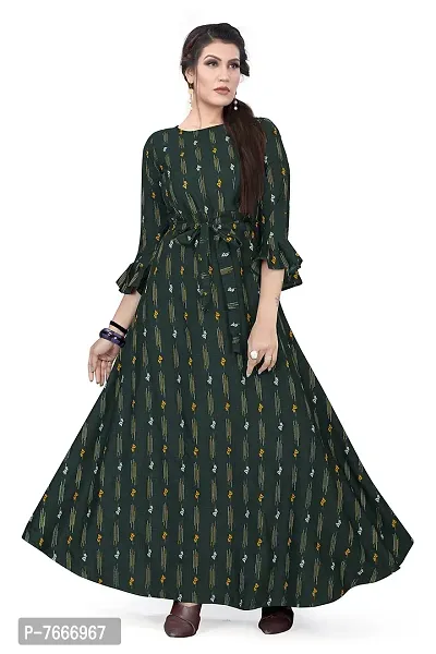 New Ethnic 4 You Womens Anarkali Gown_(Green Color_Gw-192)-thumb0