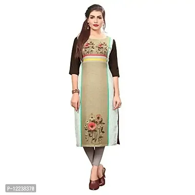 Stylish Crepe Printed Kurti For Women-thumb0