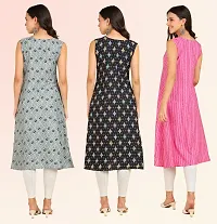 Fancy American Crepe Kurtis for Women Pack Of 3-thumb4