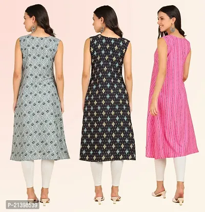 Fancy American Crepe Kurtis for Women Pack Of 3-thumb5