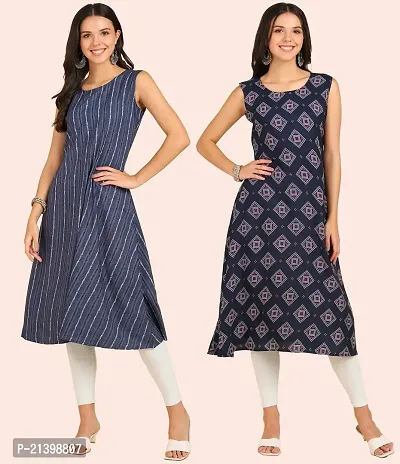 Fancy American Crepe Kurtis for Women Pack Of 2