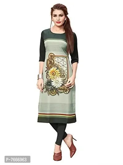 New Ethnic 4 You Women's Crepe Straight Kurta-thumb0