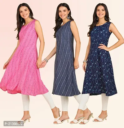 Fancy American Crepe Kurtis for Women Pack Of 3-thumb3