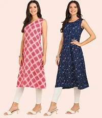 Fancy American Crepe Kurtis for Women Pack Of 2-thumb2