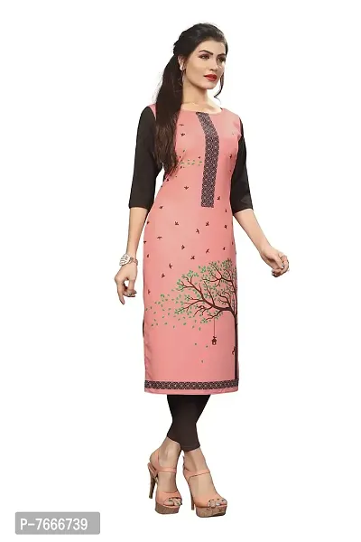 New Ethnic 4 You Women's American Crepe Straight Kurta (Combo Pack Of 2)-thumb3