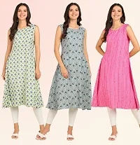 Fancy American Crepe Kurtis for Women Pack Of 3-thumb3