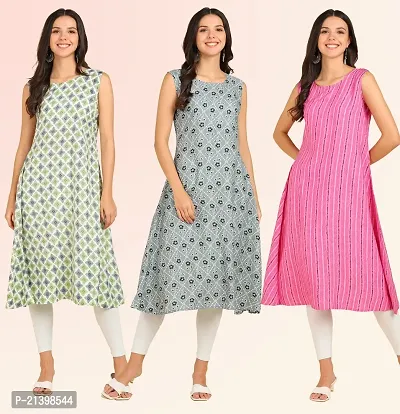 Fancy American Crepe Kurtis for Women Pack Of 3-thumb4