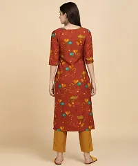 Stylish Crepe Printed Kurti For Women-thumb1