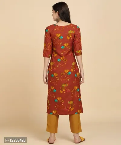 Stylish Crepe Printed Kurti For Women-thumb2