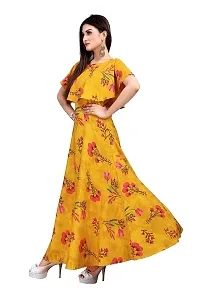 Yellow Crepe Ethnic Gowns For Women-thumb3