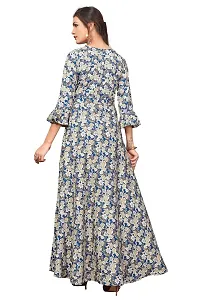 New Ethnic 4 You Women Long Fit  Flare Sttiched Gown(Multi-color)_GW157-thumb1