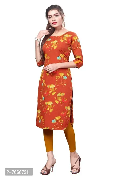 New Ethnic 4 You Women's Crepe Straight Kurta-thumb3