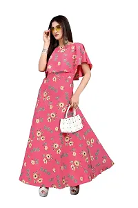 New Ethnic 4 you Women's Crepe Anarkali Gown_188 Pink Color-thumb3