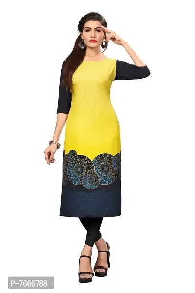 New Ethnic 4 You Women's Crepe Straight Kurta-thumb0