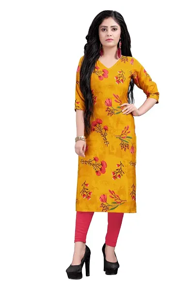 Stylish Crepe Straight Printed Kurta