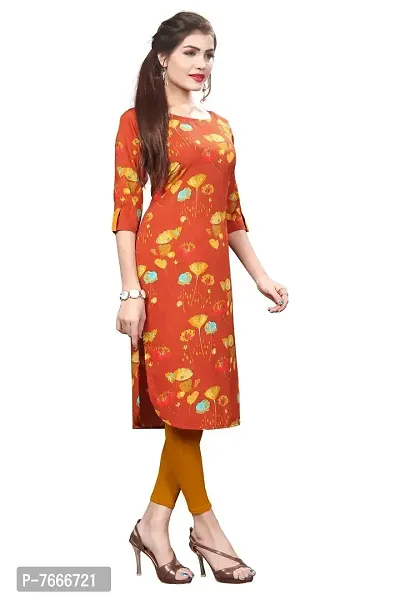 New Ethnic 4 You Women's Crepe Straight Kurta-thumb2