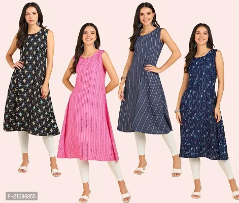 Fancy American Crepe Kurtis for Women Pack of 4