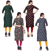 Stylish Crepe Printed Kurti For Women Pack Of 4-thumb1