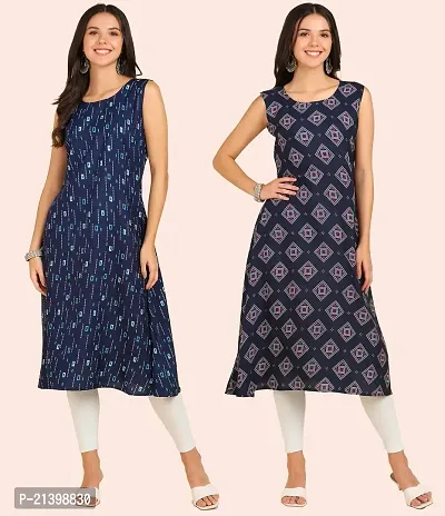 Fancy American Crepe Kurtis for Women Pack Of 2-thumb4