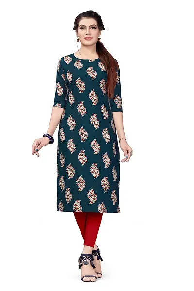 Stylish Crepe Straight Printed Kurta