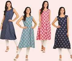 Fancy American Crepe Kurtis for Women Pack of 4-thumb2