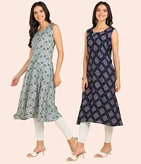 Fancy American Crepe Kurtis for Women Pack Of 2-thumb2