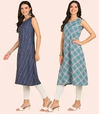 Fancy American Crepe Kurtis for Women Pack Of 2-thumb2