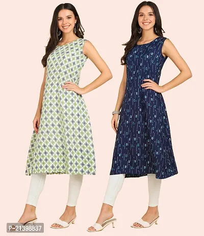 Fancy American Crepe Kurtis for Women Pack Of 2-thumb3