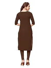 New Ethnic 4 You Women's Crepe Straight Kurta-thumb2