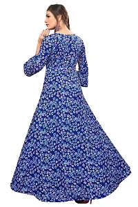 New Ethnic 4 You Women Long Fit  Flare Sttiched Gown(Light Blue)_GW159-thumb1