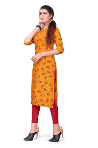 New Ethnic 4 You Women's Crepe Straight Cut Kurta_(Kurti-191_Orange Color)-thumb3