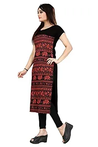 New Ethnic 4 You Women's Crepe Straight Kurta-thumb1