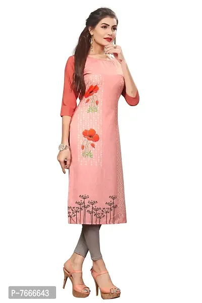 New Ethnic 4 You Women's Crepe Straight Kurta-thumb3