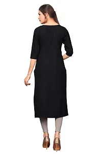 New Ethnic 4 You Women's Crepe Straight Kurta-thumb1