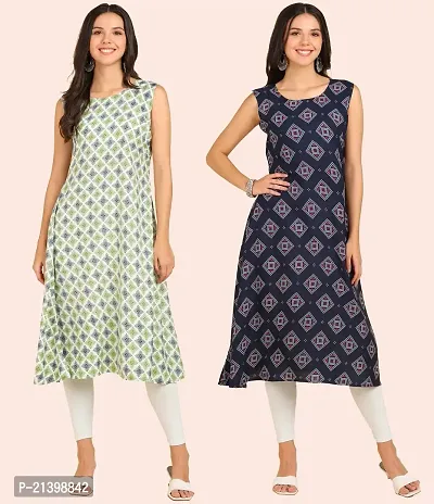 Fancy American Crepe Kurtis for Women Pack Of 2