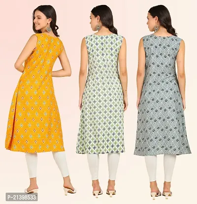 Fancy American Crepe Kurtis for Women Pack Of 3-thumb5