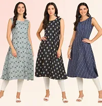 Fancy American Crepe Kurtis for Women Pack Of 3-thumb3