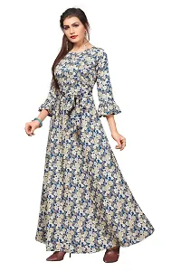 New Ethnic 4 You Women Long Fit  Flare Sttiched Gown(Multi-color)_GW157-thumb4