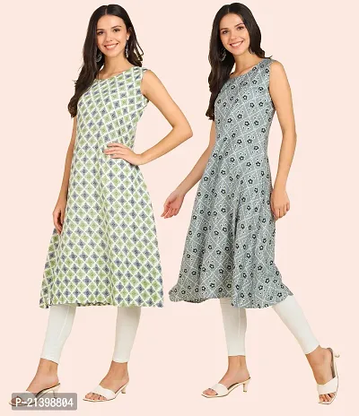 Fancy American Crepe Kurtis for Women Pack Of 2-thumb3