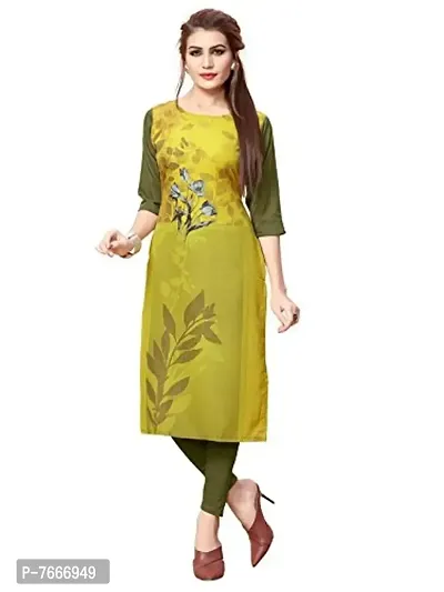 New Ethnic 4 You Women's Crepe Straight Kurta-thumb0